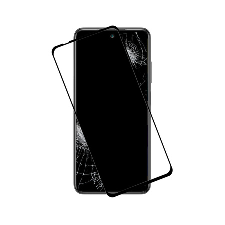 Crong 7D Nano Flexible Glass - Vetro ibrido 9H infrangibile per l'intero schermo dello Xiaomi Redmi Note 10 5G