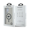 Karl Lagerfeld Button Choupette Head nyomtatott logó MagSafe - Samsung Galaxy S25 Ultra tok (fekete)