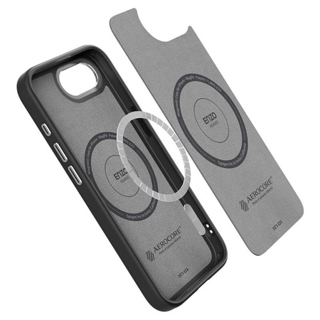 Spigen Enzo Aramid Mag MagSafe - Etui do iPhone 16e (Czarny)