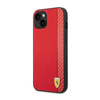 Ferrari Carbon - iPhone 14 Tasche (Rot)