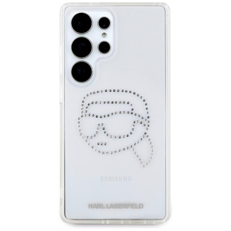 Karl Lagerfeld Rhinestones Karl Head Logo - Case for Samsung Galaxy S25 Ultra (Transparent)