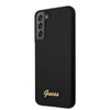 Guess Silicone Script Metal Logo - Etui Samsung Galaxy S22 (czarny)