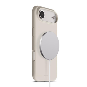 SILIKONOWE ETUI MAGSAFE DO IPHONE AIR Crong BEŻOWE MAGNETYCZNE CASE