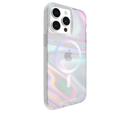 Case-Mate Soap Bubble MagSafe - Étui pour iPhone 15 Pro Max (Iridescent)