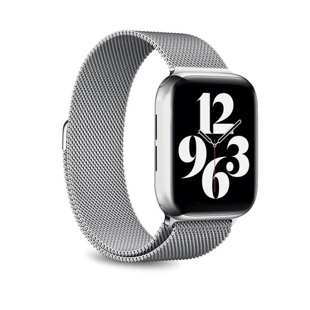 Puro Milanese Magnetic Band - Edelstahlband für Apple Watch 42/44/45 mm (silber)