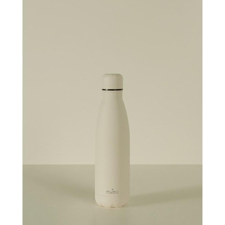 PURO ICON - Stainless Steel Thermal Bottle 500 ml (Beige) (Powder Coating)