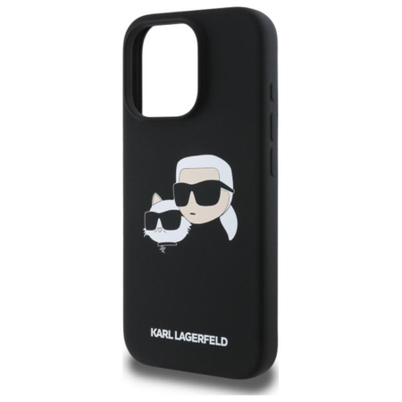 Karl Lagerfeld Silicone Double Heads Print MagSafe - Case iPhone 16 Pro Max (black)