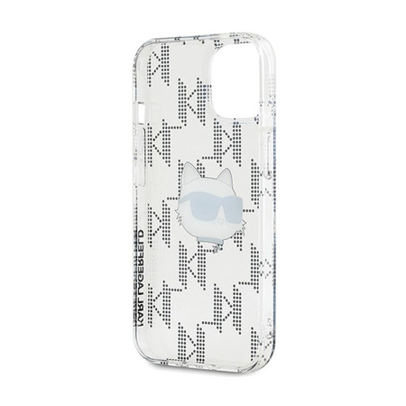 Karl Lagerfeld IML Choupette Kopf & Monogramm - iPhone 15 / 14 / 13 Hülle (Transparent)