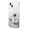 Karl Lagerfeld Liquid Glitter Choupette Fun - iPhone 13 mini Hülle (silber)
