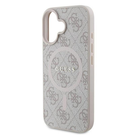 Guess 4G Ring Classic Logo MagSafe - pouzdro pro iPhone 16 Plus (růžové)