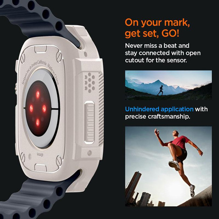 Spigen Rugged Armor - Gehäuse für Apple Watch Ultra 1/2 49 mm (Dune Beige)