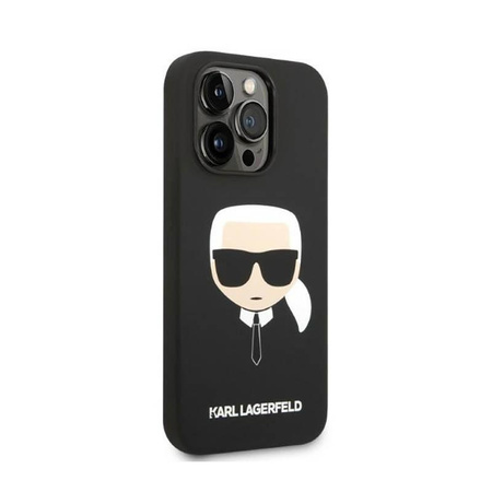 Karl Lagerfeld Silicone Iconic Karl`s Head MagSafe - iPhone 14 Pro Case (black)