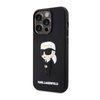 Karl Lagerfeld 3D Rubber NFT Ikonik - Tasche für iPhone 14 Pro (Schwarz)