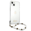 Guess White Pearl Strap - iPhone 13 Mini Case (Transparent)