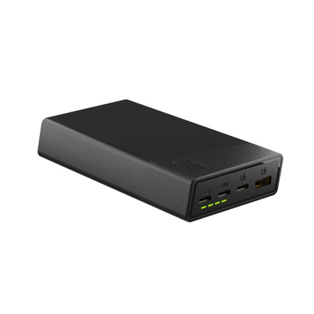 Green Cell PowerPlay20s - Banque d'énergie 20000 mAh avec USB-A QuickCharge 3.0 et 2x USB-C Power Delivery 22.5W (noir)