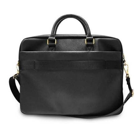 Guess Saffiano Script Computer Bag - 15" Notebook Bag (black)