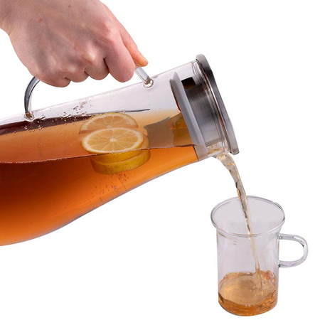 Alpina - Karaffe mit Henkel aus Borosilikatglas 1,4 l