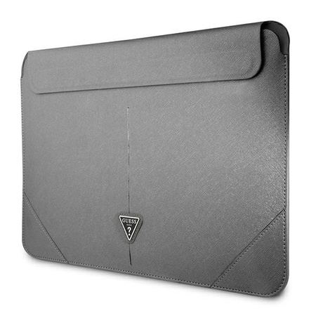 Guess Saffiano Triangle Logo Sleeve - Notebook hülle 13”/14” (Schwarz)