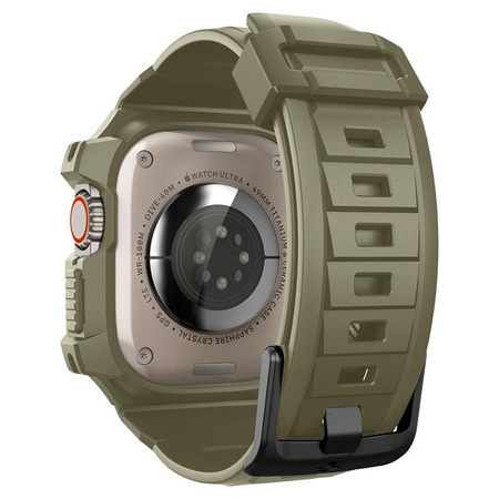 Spigen Rugged Armor Pro - Pasek z obudową do Apple Watch Ultra 49 mm (Vintage Khaki)