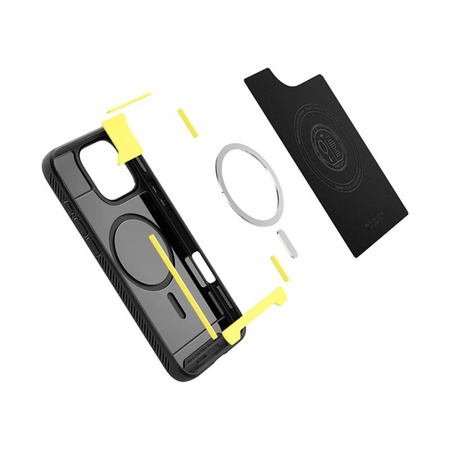 Spigen Rugged Armor MagSafe - Étui pour iPhone 16 Pro (Noir mat)