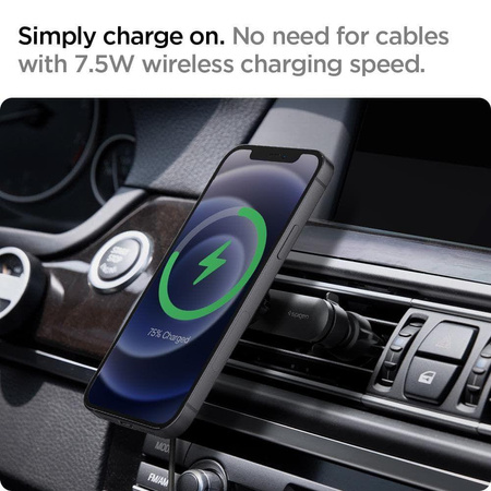 Spigen OneTap Pro Wireless Magnetic Car Charger Air Vent - MagSafe Autohalterung (MagFit)