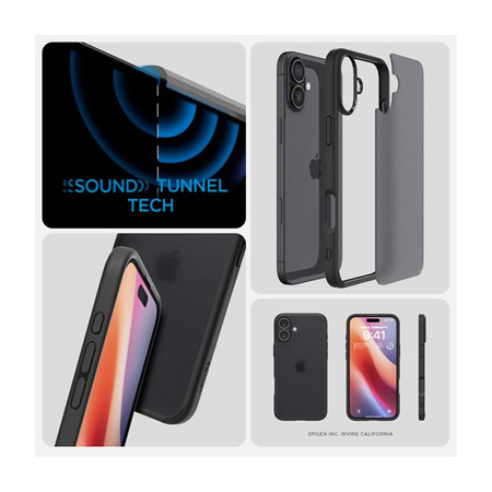 Spigen Ultra Hybrid - Hülle für iPhone 16 (Frost Black)