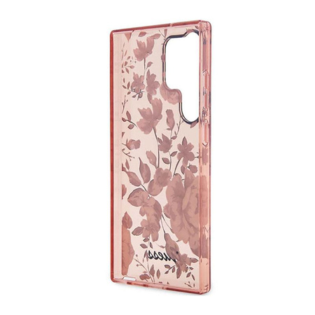 Guess Flower Collection - Case for Samsung Galaxy S23 Ultra (Pink)