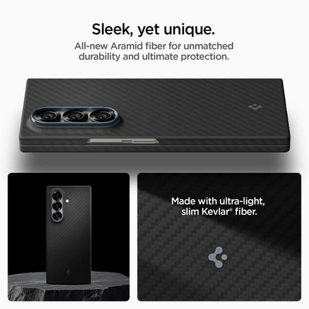 Spigen Airskin Aramid - tok Samsung Galaxy Z Fold 7 (fekete)