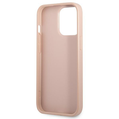 Guess Saffiano Doppelkarten-Dreieck - iPhone 13 Pro Max Tasche (rosa)