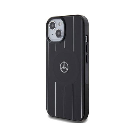 Mercedes Double Layer Crossed Lines MagSafe - iPhone 15 Tasche (schwarz)