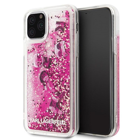 Karl Lagerfeld Glitter Liquid Floatting Charms - iPhone 11 Pro Case (Pink Floatting Charms)