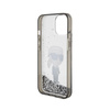 Karl Lagerfeld Liquid Glitter Iconic - iPhone 15 tok (átlátszó)