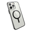 Speck Presidio Perfect-Clear mit Impact Geometry + MagSafe - iPhone 14 Pro Max Hülle mit MICROBAN Beschichtung (Klar / Schwarz)