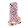Karl Lagerfeld IML Crossbody Monogram Karl & Choupette Head MagSafe - iPhone 15 / 14 / 13 tok (rózsaszín)