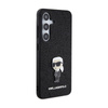 Karl Lagerfeld Fixed Glitter Ikonik Logo Metal Pin - Etui Samsung Galaxy S24 (czarny)