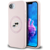 Karl Lagerfeld Silicone Karl & Choupette Heads MagSafe - Coque pour iPhone 16e (rose)