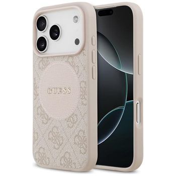 ETUI DO IPHONE 17 PRO do MAGSAFE GUESS ORYGINALNE RÓŻOWE SKÓRZANE MODNE
