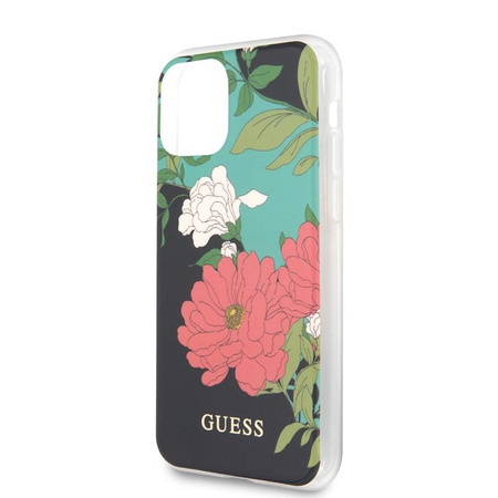 Guess Flower Case N1 - Case for iPhone 11 Pro Max (Black)