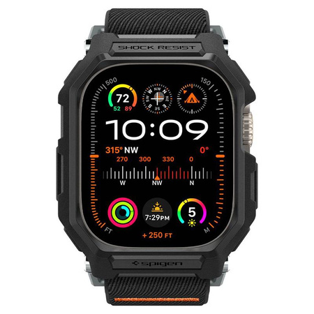 Spigen Lite Fit "Pro" - Pouzdro s řemínkem pro Apple Watch Ultra 1/2 49 mm (Matně černé)