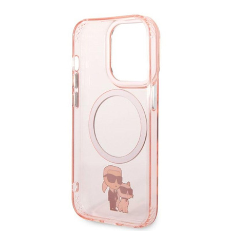 Karl Lagerfeld IML NFT Karl & Choupette Magsafe - iPhone 14 Pro Max Tasche (rosa)