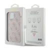 Guess 4G Collection Leder Metall Logo MagSafe - iPhone 12 / iPhone 12 Pro Tasche (rosa)