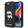 Karl Lagerfeld Silikon NFT Ikonik MagSafe - Hülle für iPhone 14 Pro Max (Schwarz)