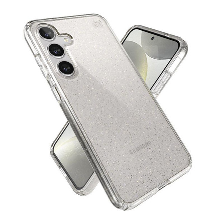 Speck Presidio Lux Glitter - Samsung Galaxy S24+ Case (Clear / Gold Glitter)