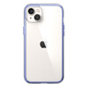 Speck Presidio Perfect-Clear avec Impact Geometry - Coque pour iPhone 15 Plus / 14 Plus avec revêtement MICROBAN (Clear / Grounded Purple)