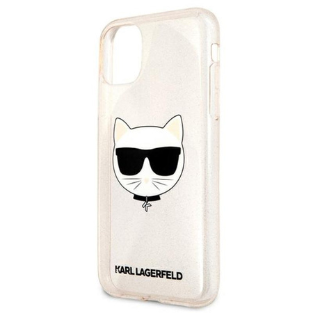 Karl Lagerfeld Choupette Head Glitter - Coque iPhone 11 (Or)