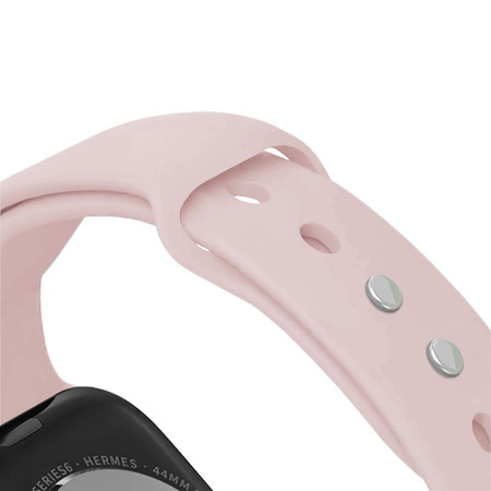 Crong Liquid - Apple Watch szíj 44/45/46/49 mm (homokrózsaszín)