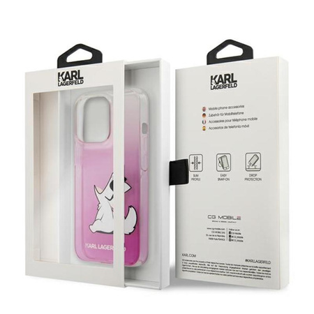 Karl Lagerfeld Choupette Fun - iPhone 13 Pro Tasche (rosa)