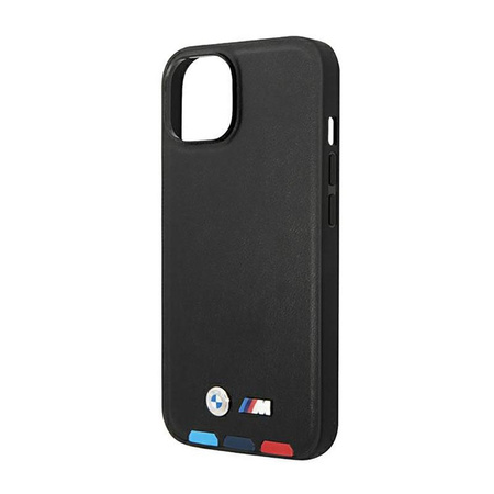 BMW Leather Hot Stamp Tricolor MagSafe - Case for iPhone 14 (Black)