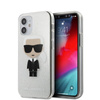 Karl Lagerfeld Iconik Glitter - iPhone 12 Mini Case (silver)