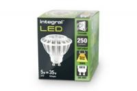 Integral LED GU10 PAR16 5W (35W) bulb 2700K 250lm warm white color